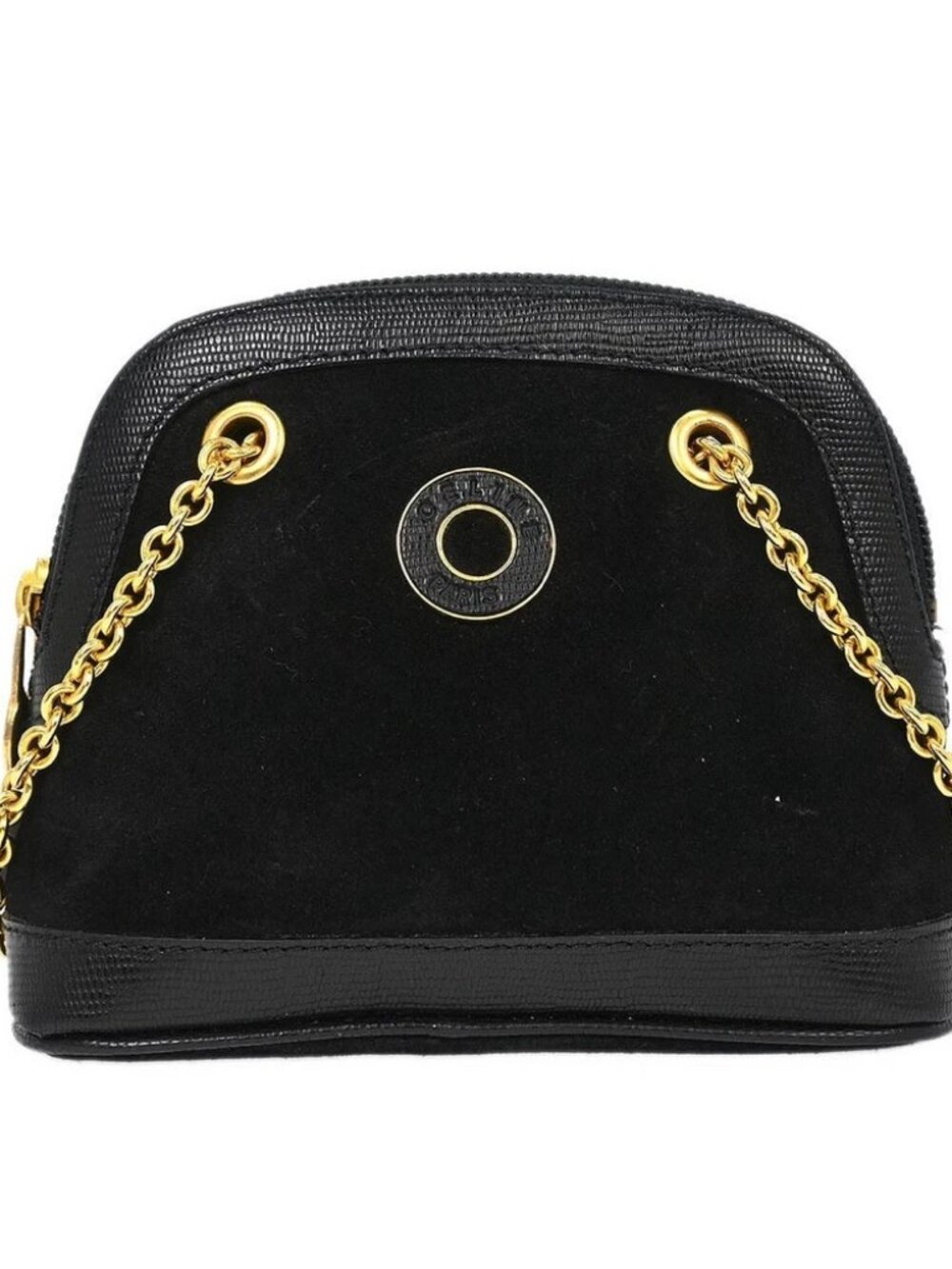Celine Black Suede Shoulder Bag M14 124975